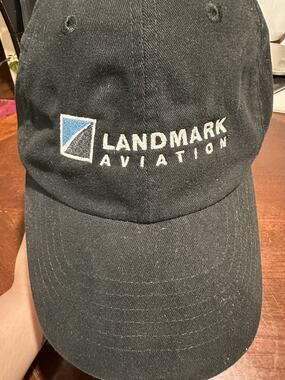 Vintage 90s Headshots LANDMARK AVIATION - Cotton Baseball Cap Hat